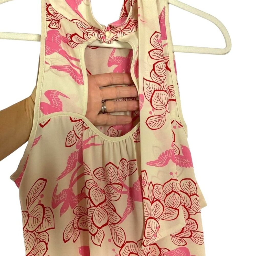 Anthropologie | Maeve Elata Bird Leaf Print Sleeveless Top, Size 14 - Picture 9 of 15